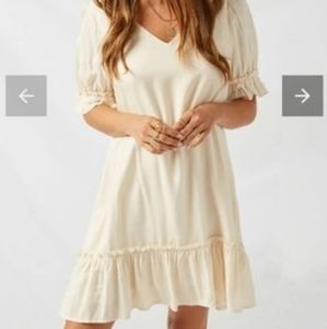 Sophie & Hailee boho ruffle smock dress